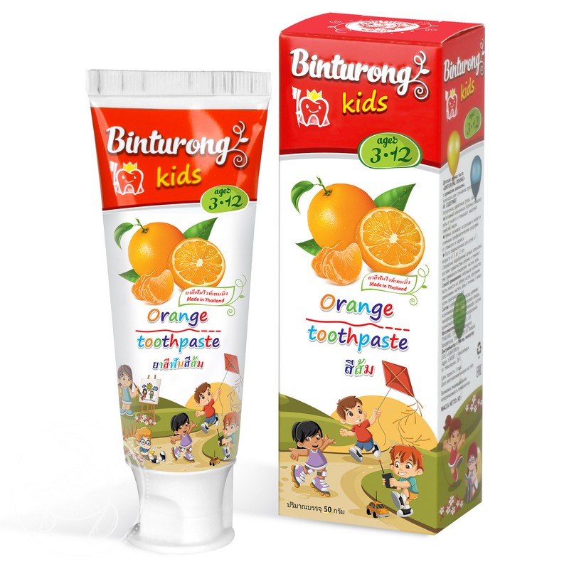 Детская зубная паста «Binturong» с ароматом апельсина